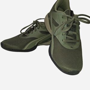Olive green Puma trainers Women's 8.5